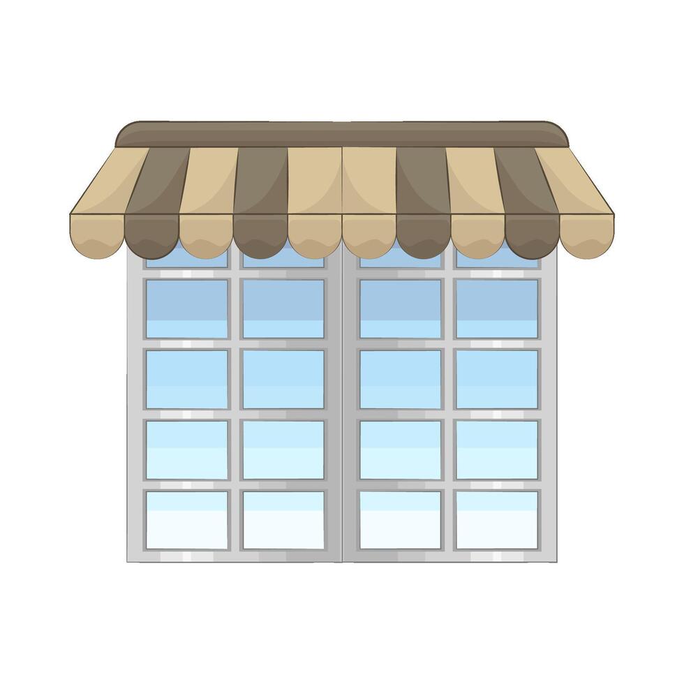 Illustration of window with canopy vector