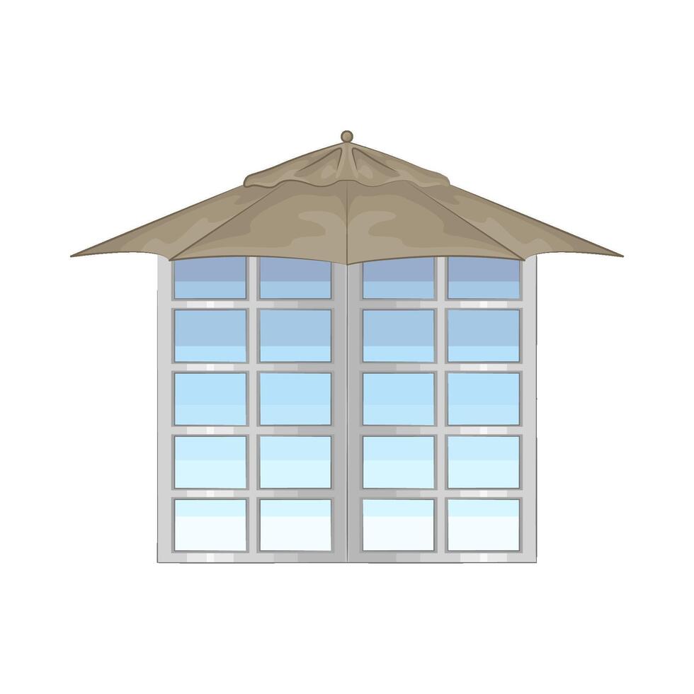 Illustration of window with canopy vector