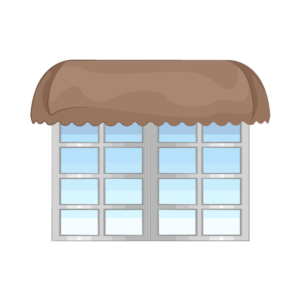 Illustration of window with canopy vector