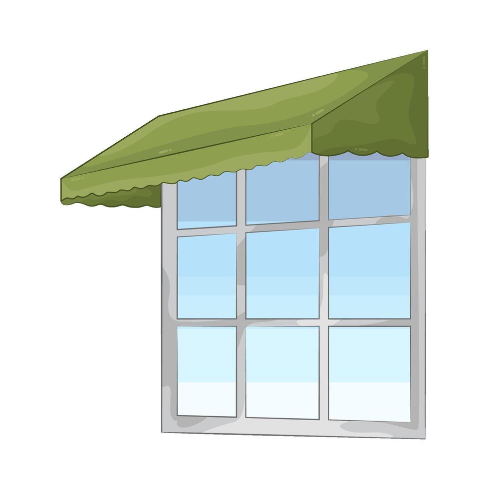 Illustration of window with canopy vector