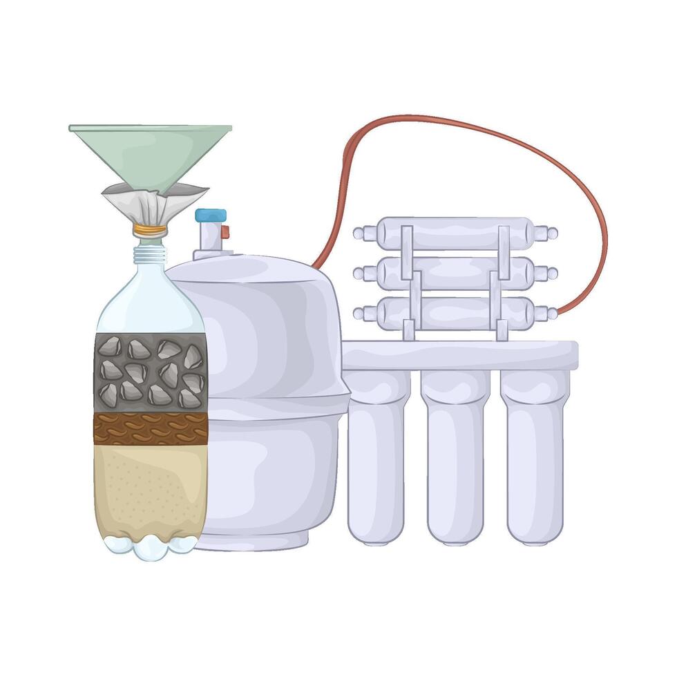 Illustration of water filter vector