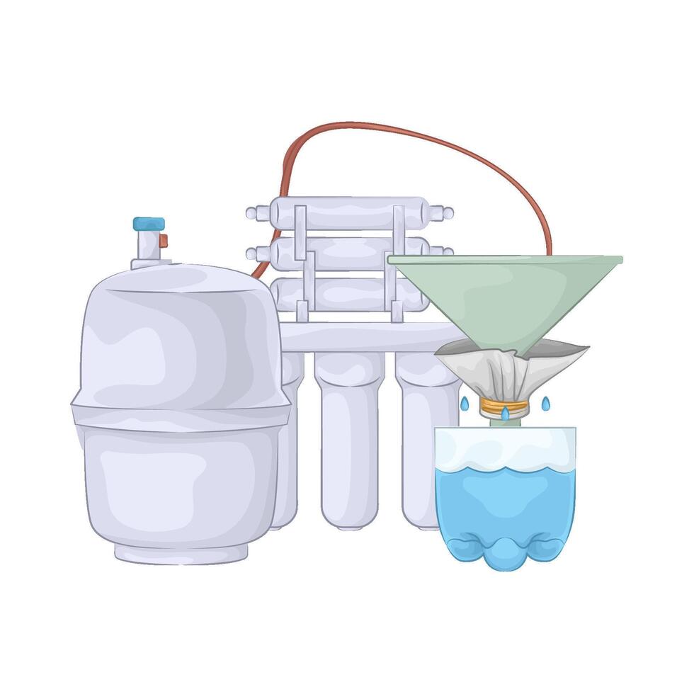 Illustration of water filter vector