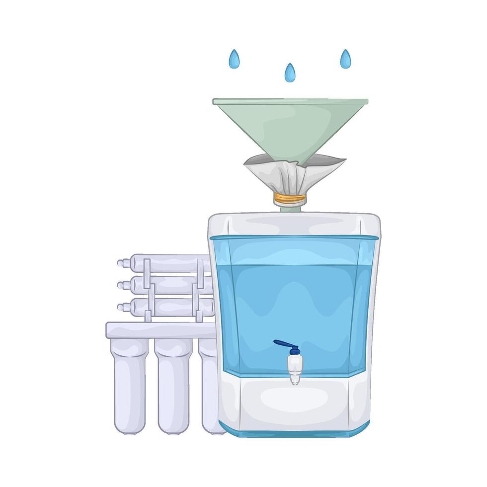 Illustration of water filter vector