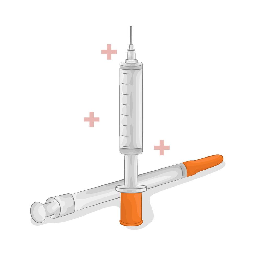Illustration of syringe vector
