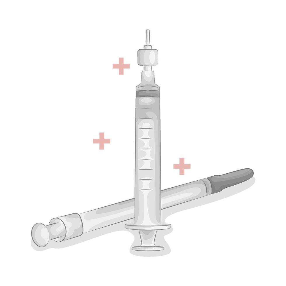 Illustration of syringe vector