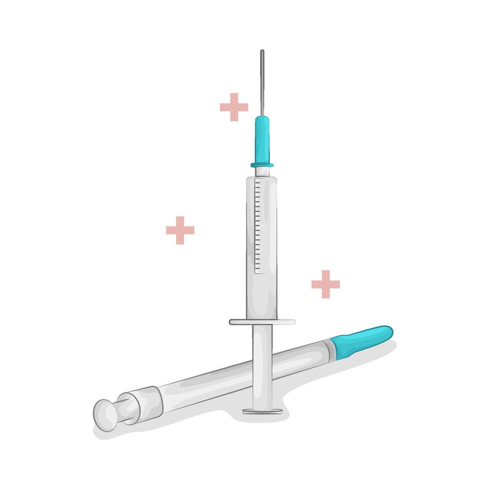 Illustration of syringe vector