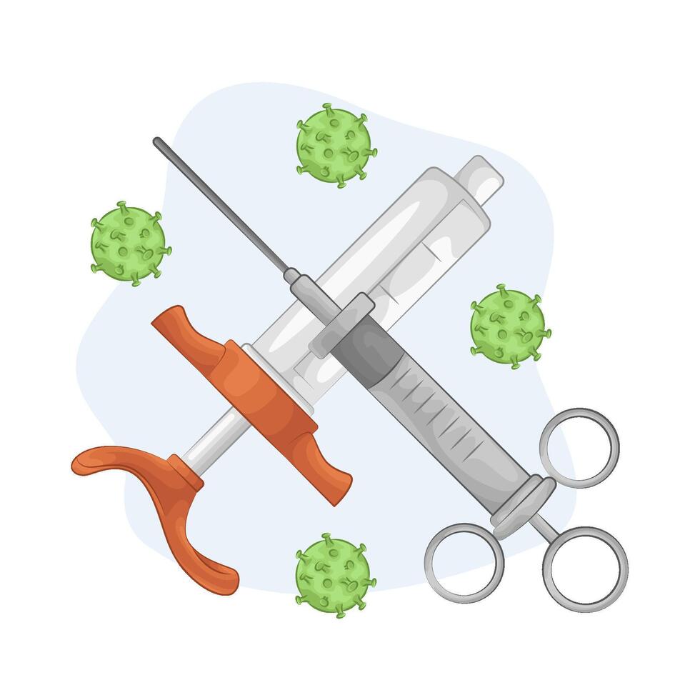 Illustration of syringe vector