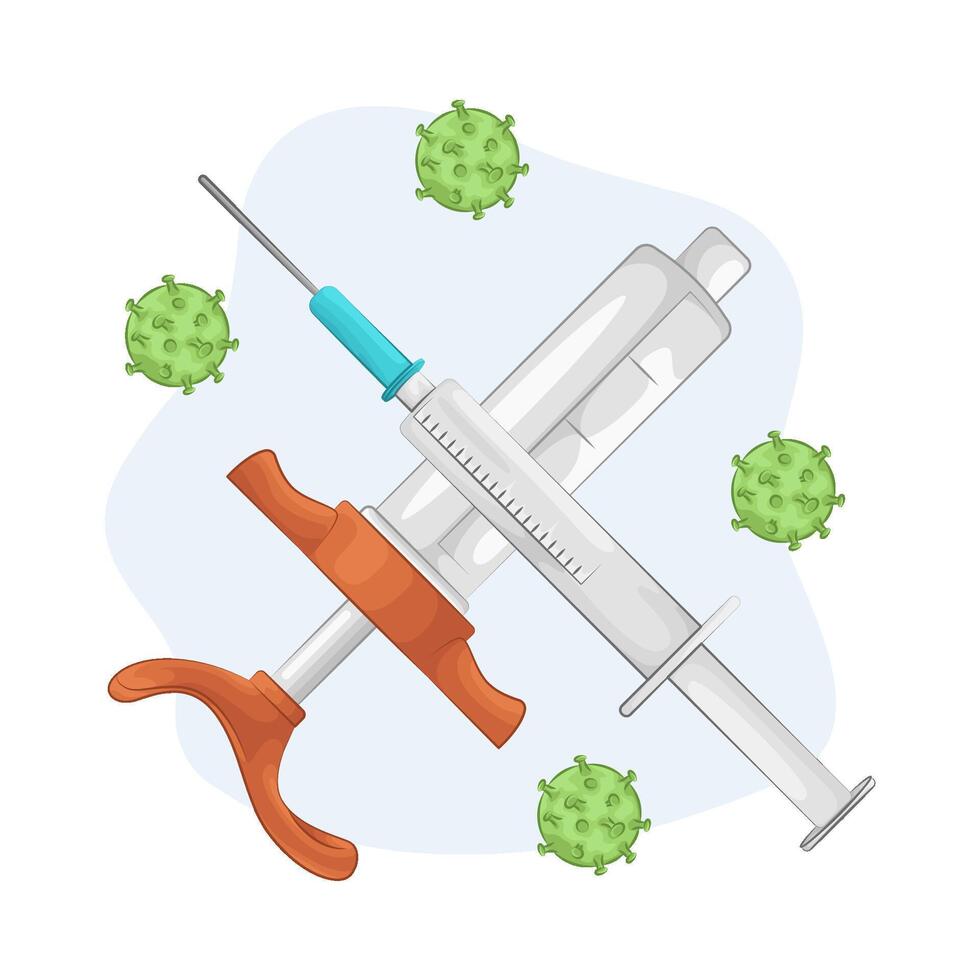 Illustration of syringe vector