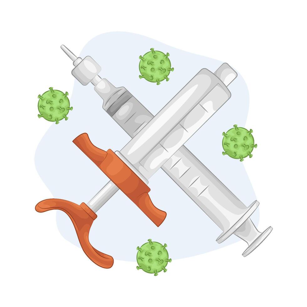 Illustration of syringe vector