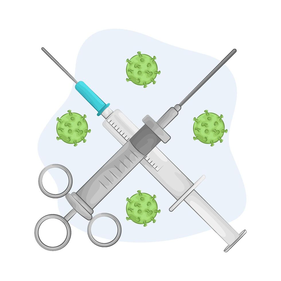 Illustration of syringe vector