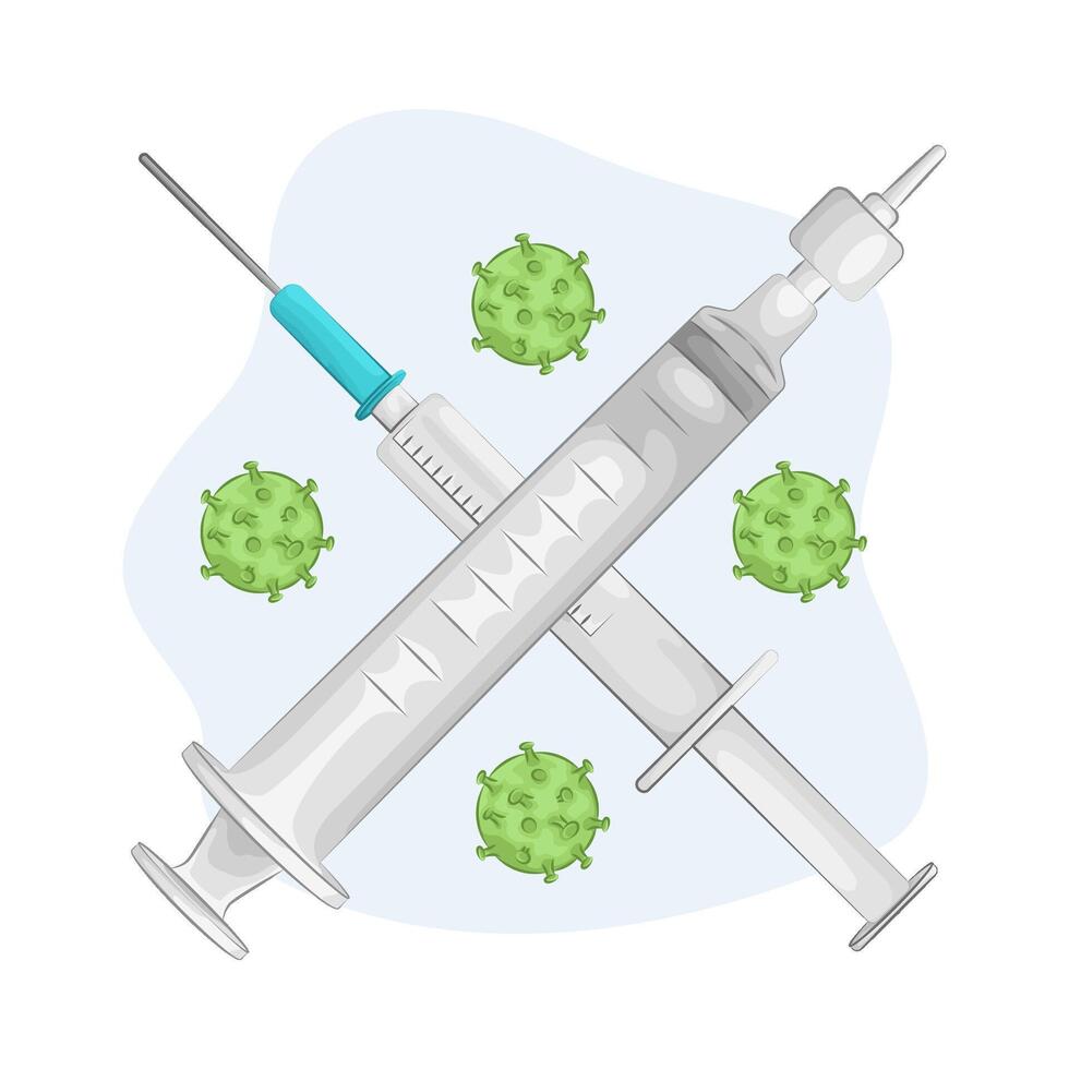 Illustration of syringe vector