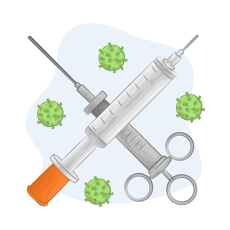 Illustration of syringe vector