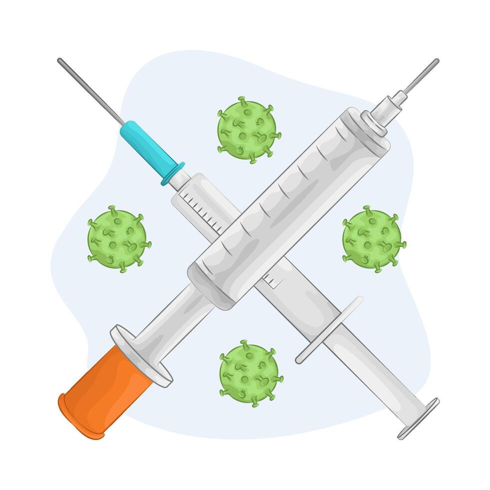 Illustration of syringe vector