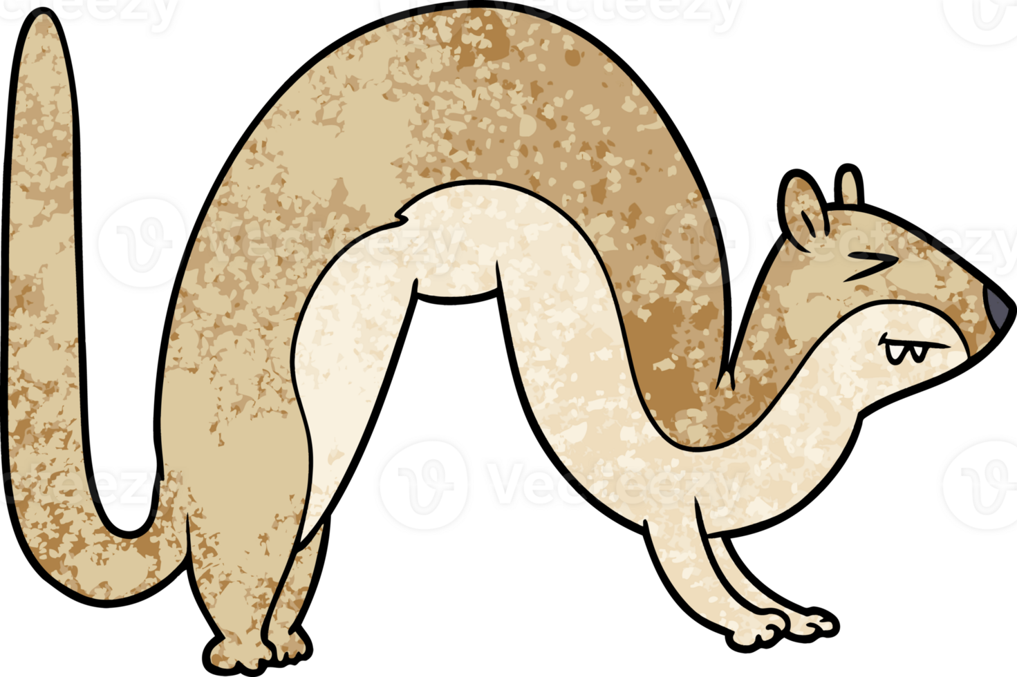 cartoon weasel drawing png