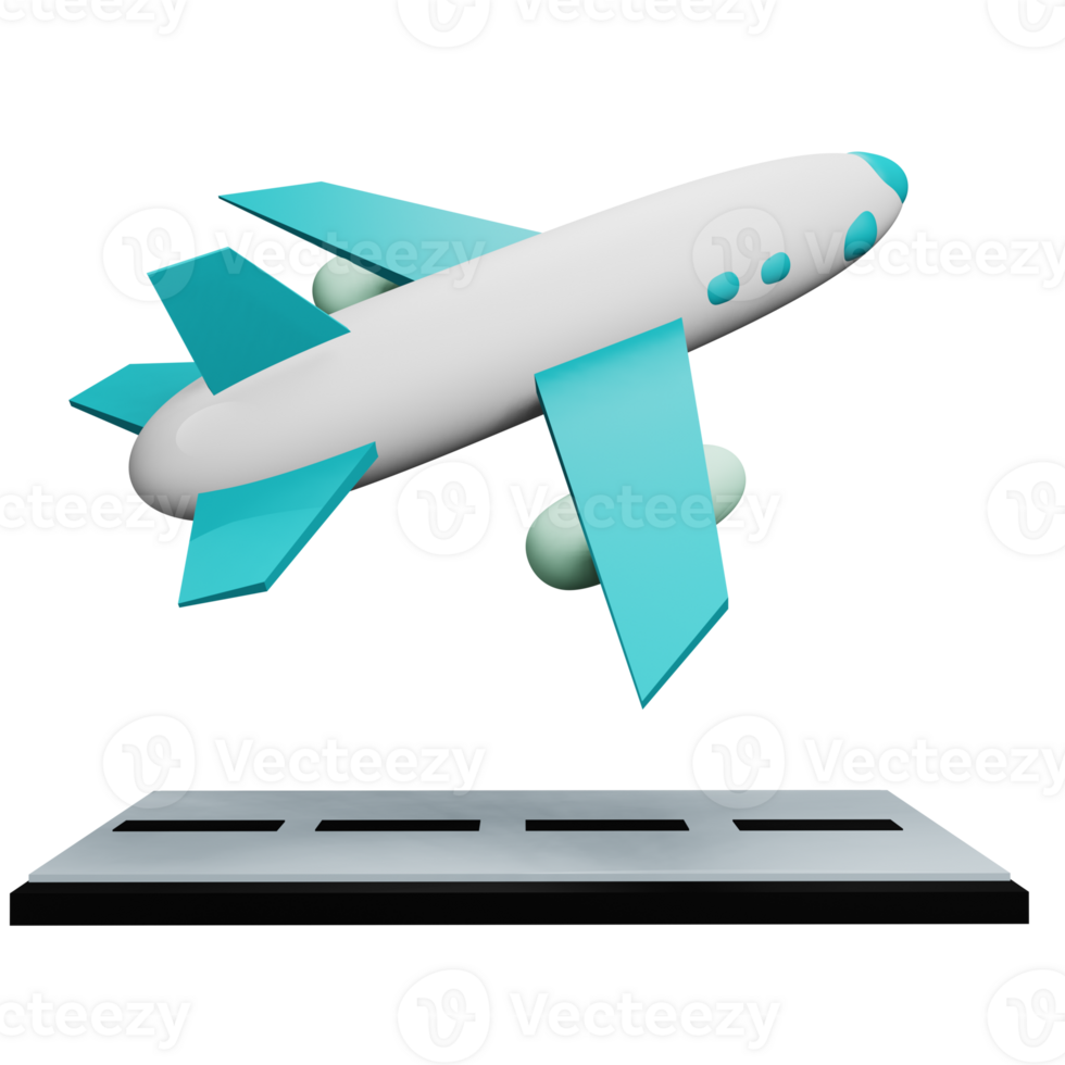 3 D illustration of departure flight status png