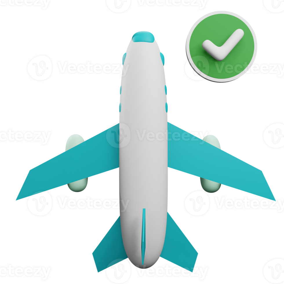 3 D illustration of on time flight status png