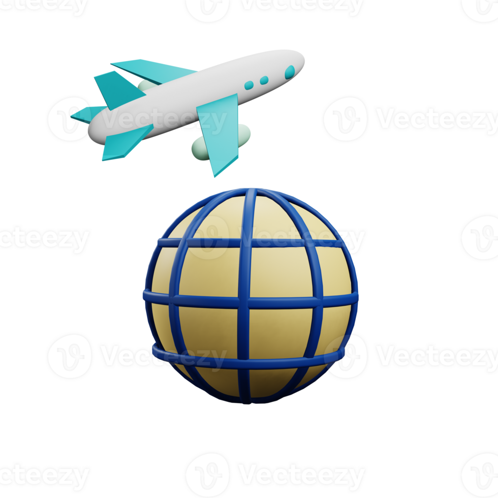 3 D illustration of international flight status png