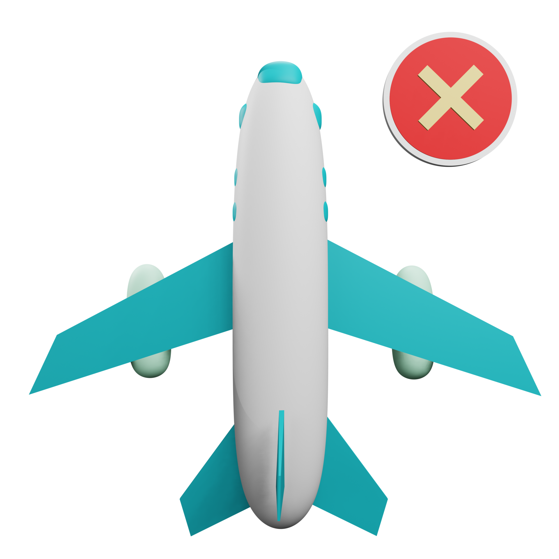 3 D illustration of cancelled flight status icon 46952363 PNG