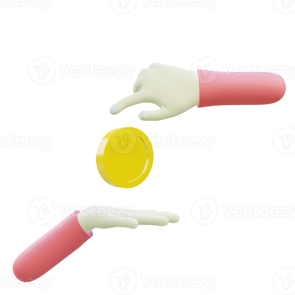 3 D illustration of give icon png