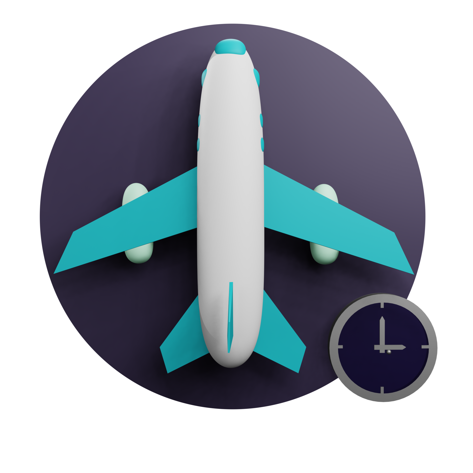 3 D illustration of delayed flight status 46952372 PNG