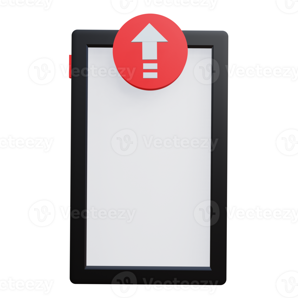 3 D illustration of smartphone upgrade icon png