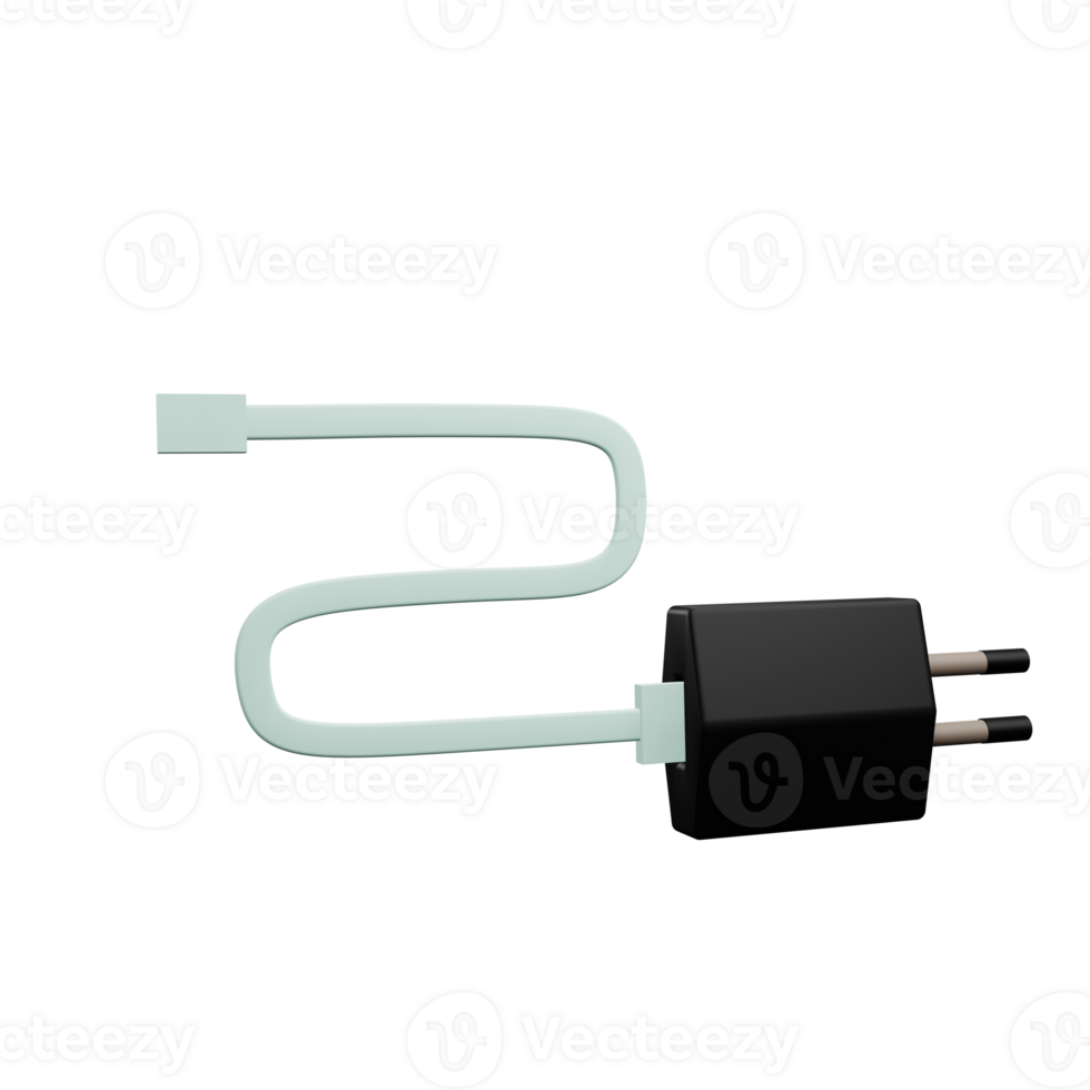 3 D illustration of charger icon png