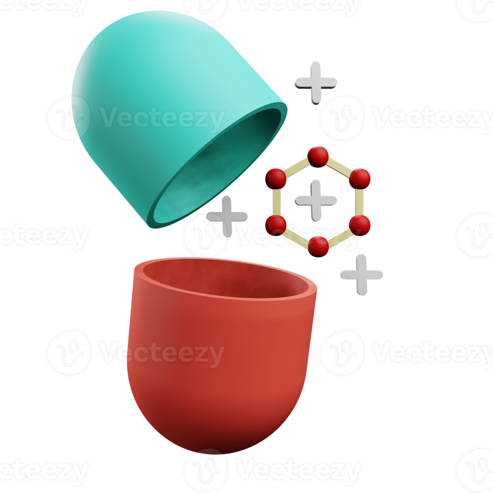 3 D illustration of pills icon png