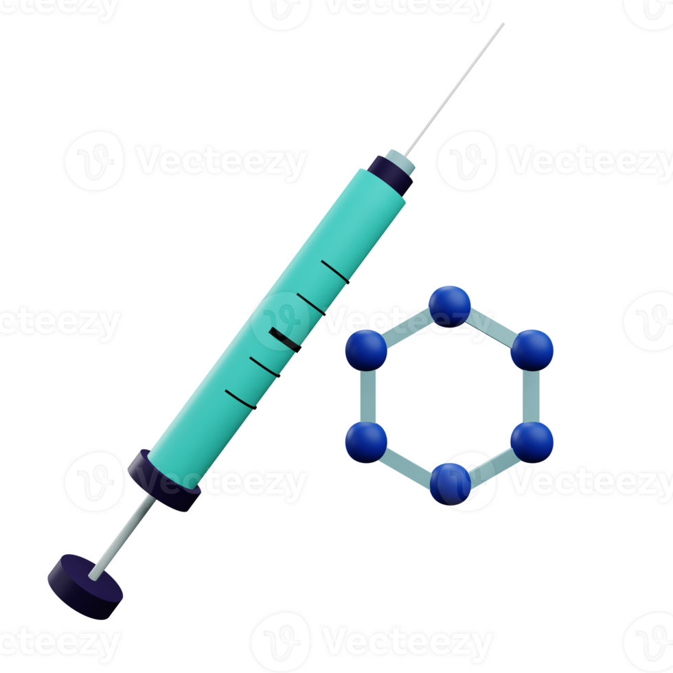 3 D illustration of nano technology icon png