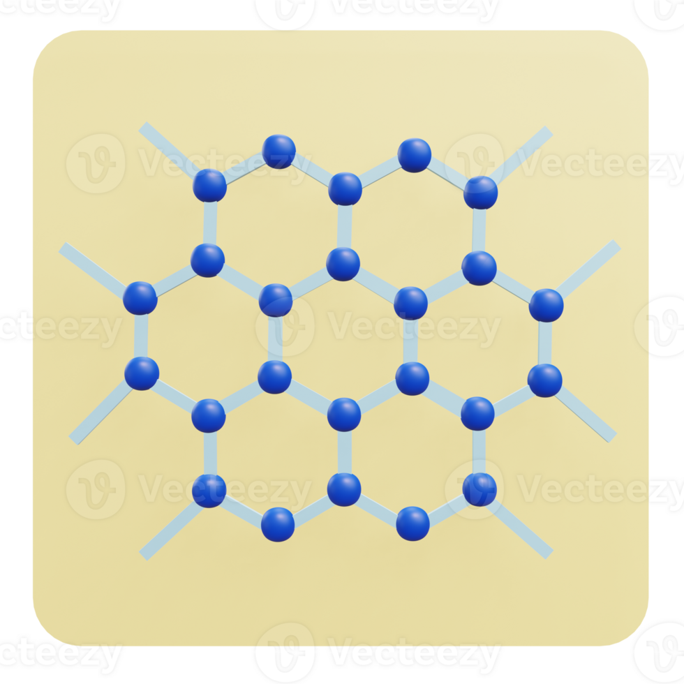 3 D illustration of nano technology icon png