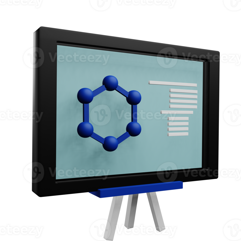 3 D illustration of nano technology icon png
