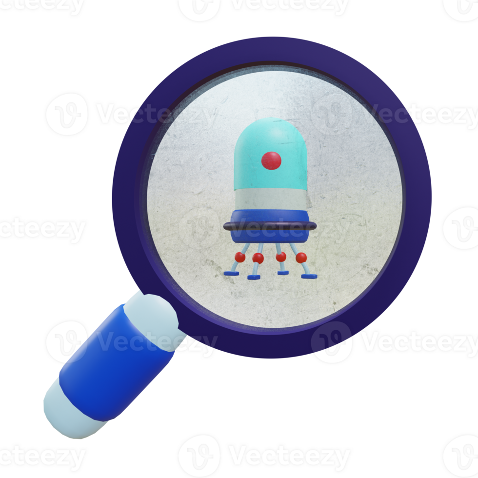 3 D illustration of nanobots icon png