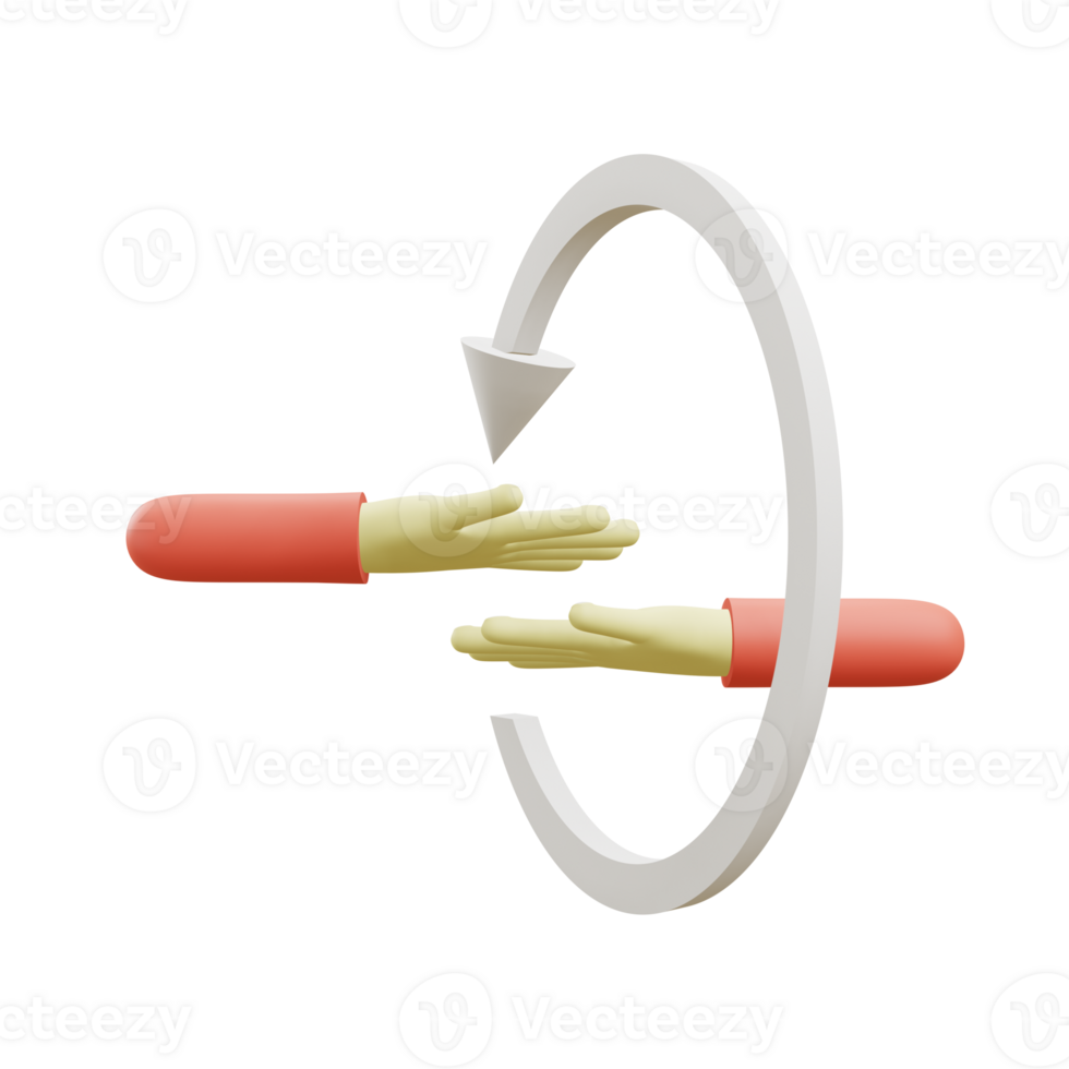3 D illustration of subtitute player con png