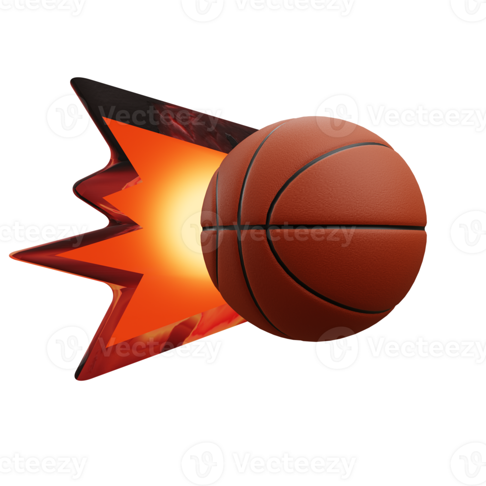 3 D illustration of basketball icon png