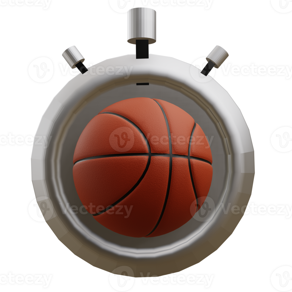 3 D illustration of basketball smartwatch icon png