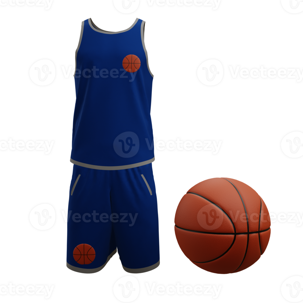 3 D illustration of basketball jersey icon png