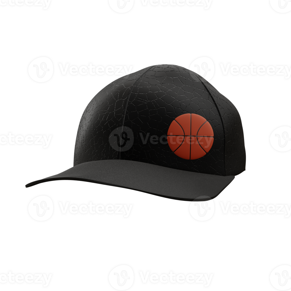 3 D illustration of basketball cap icon png