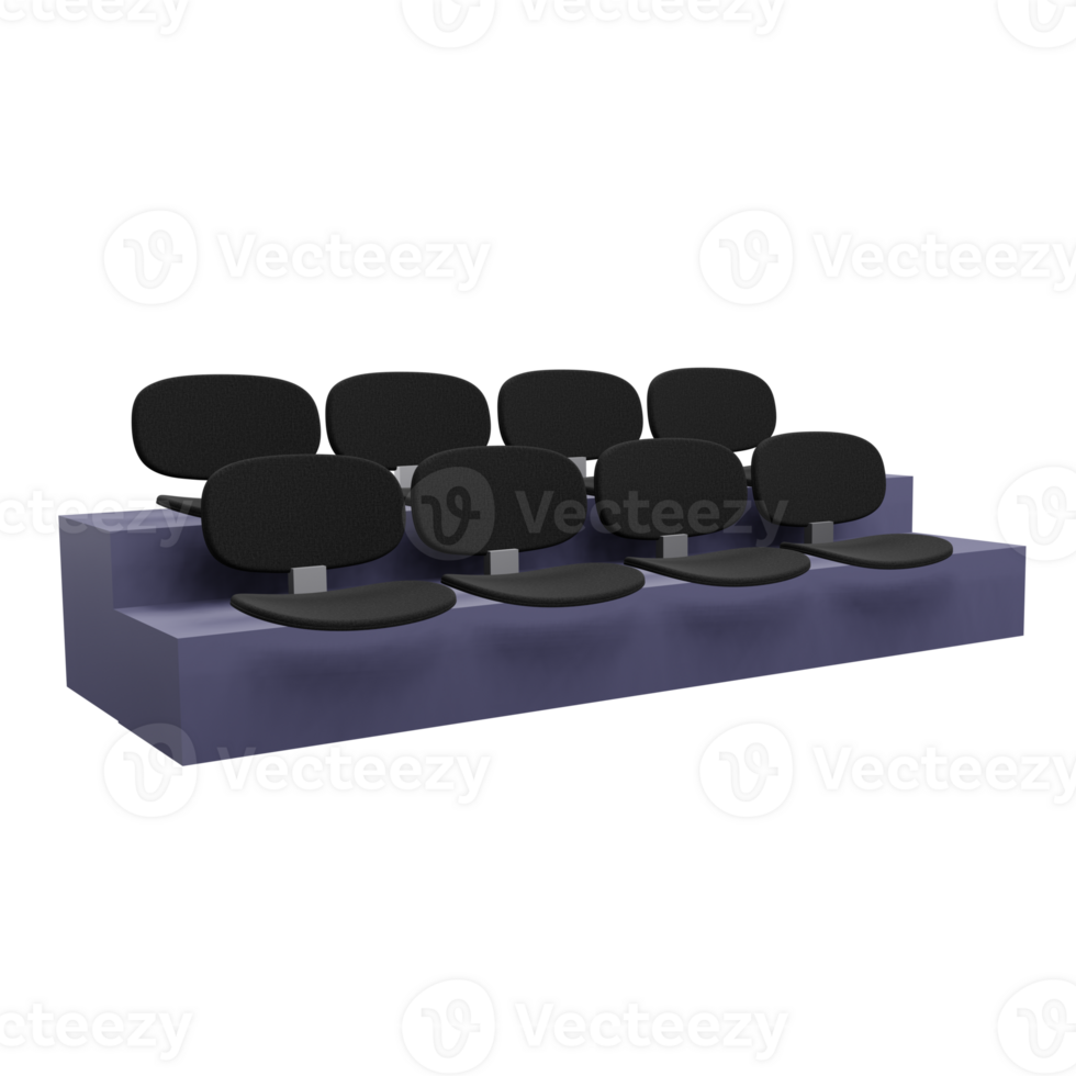 3 D illustration of football spectator seating icon png