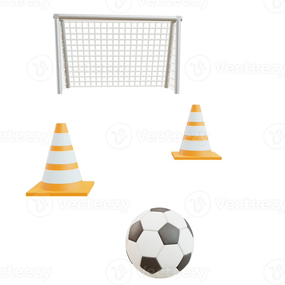 3 D illustration of football drill icon png