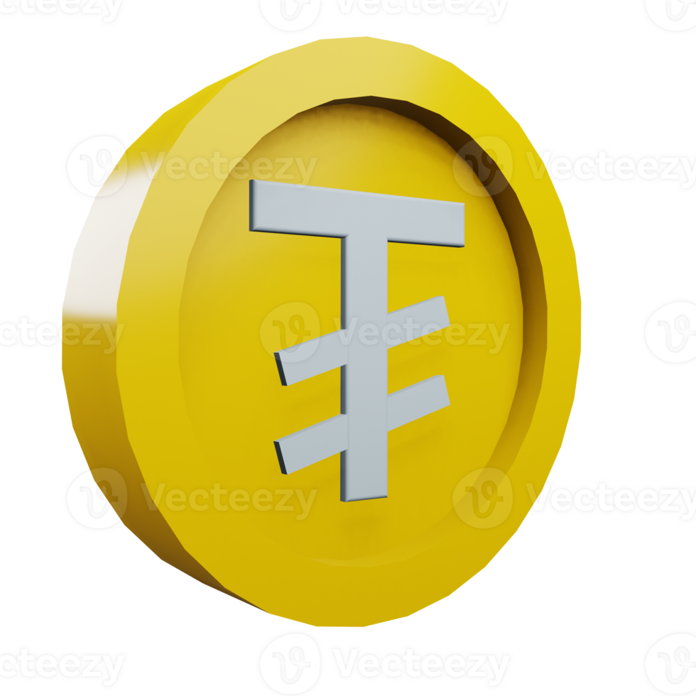 3 D illustration of tugrik icon png