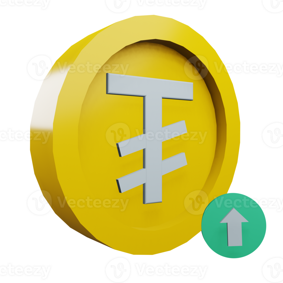 3 D illustration of tugrik icon png
