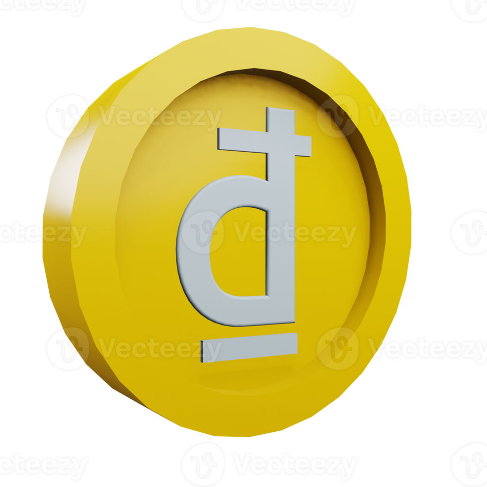 3 D illustration of dong icon png