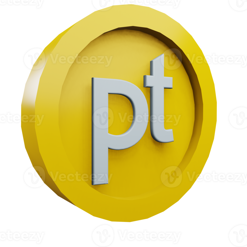 3 D illustration of peseta icon png