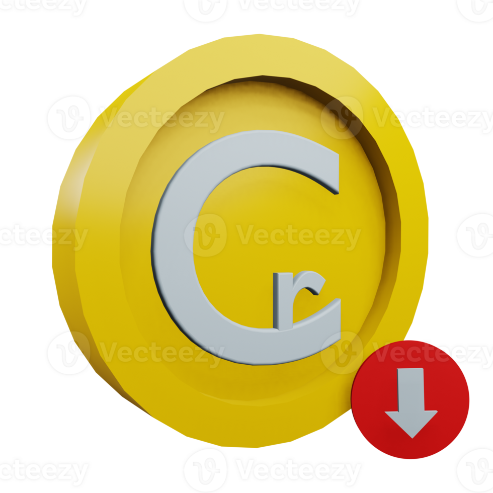 3 D illustration of cruzeiro icon png