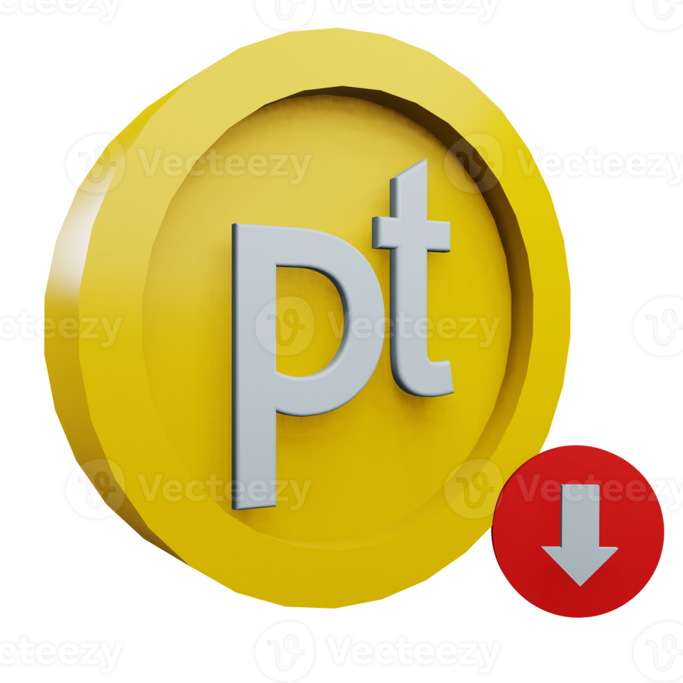3 D illustration of peseta icon png