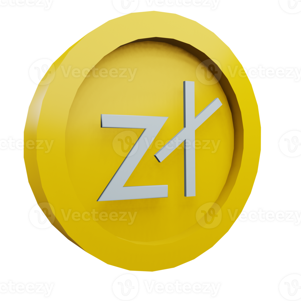 3 D illustration of zloty icon png