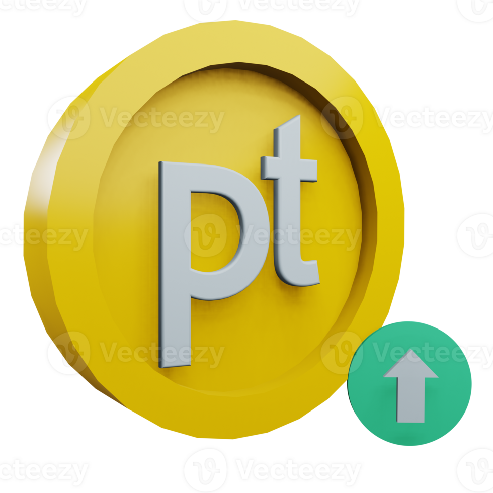 3 D illustration of peseta icon png