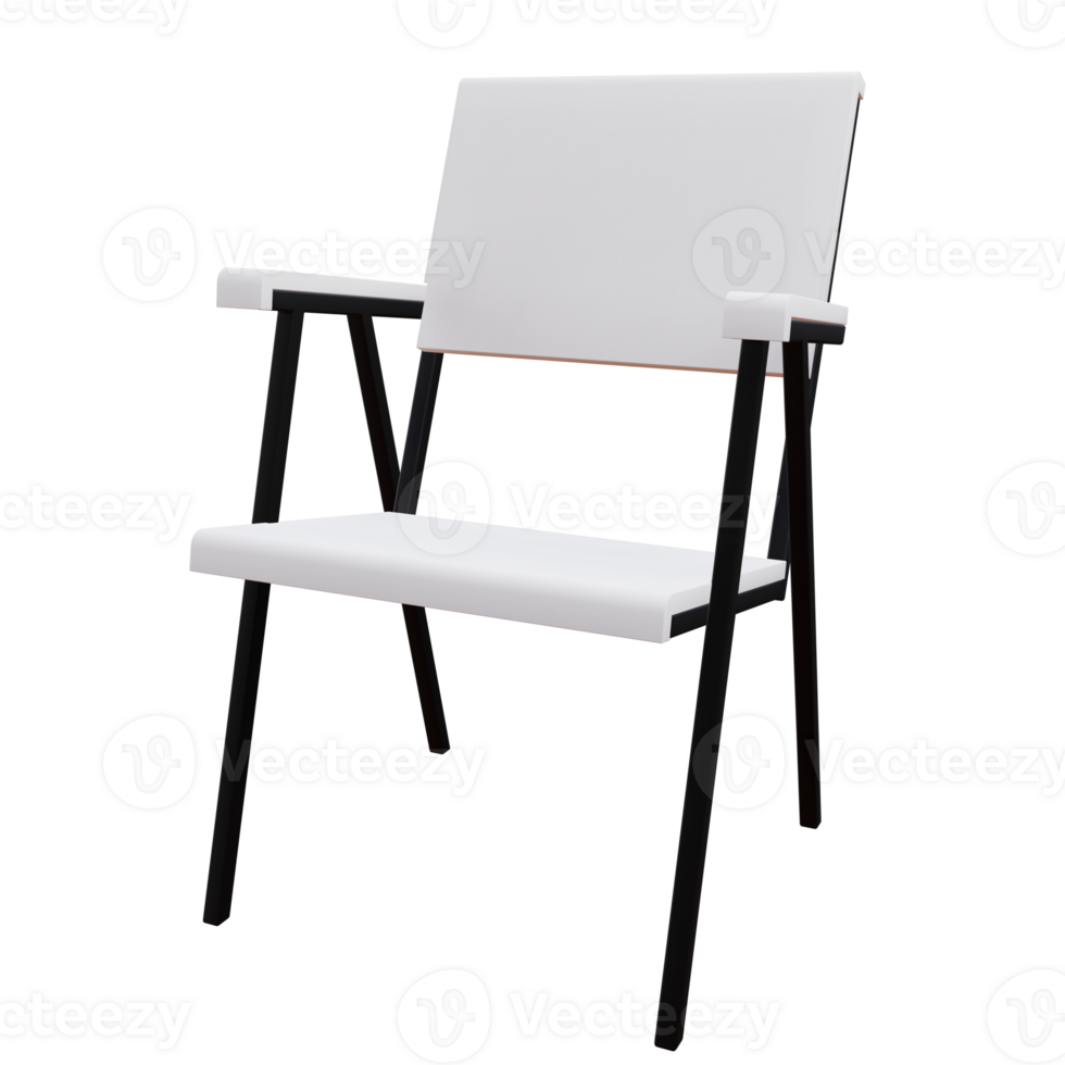 3 D illustration of Arm chair icon png