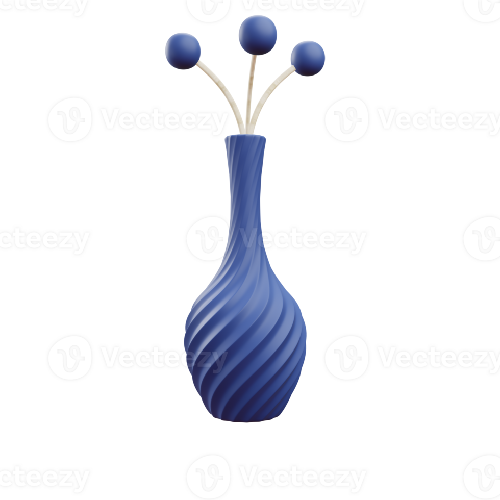 3 D illustration of vase icon png