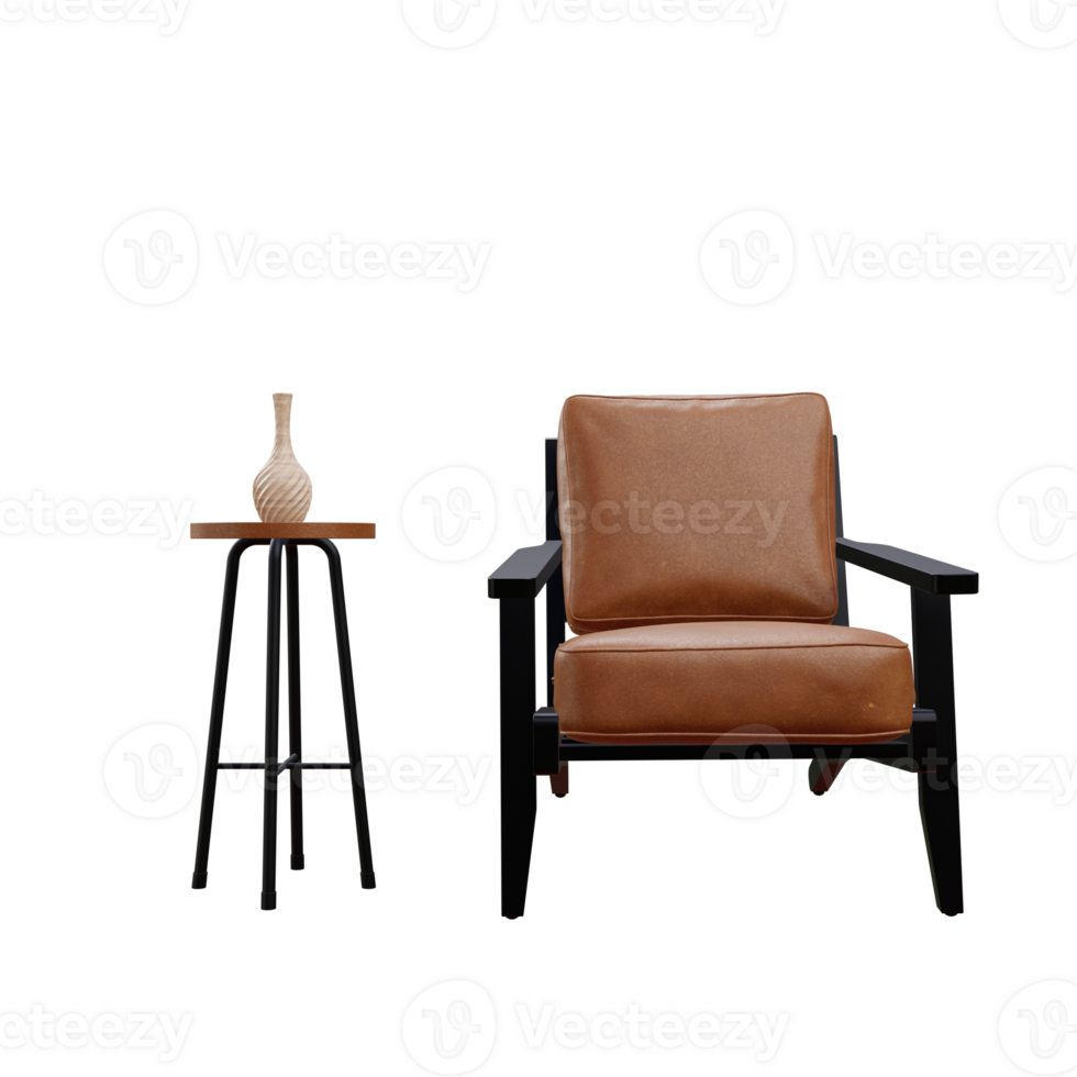 3 D illustration of chair set icon png