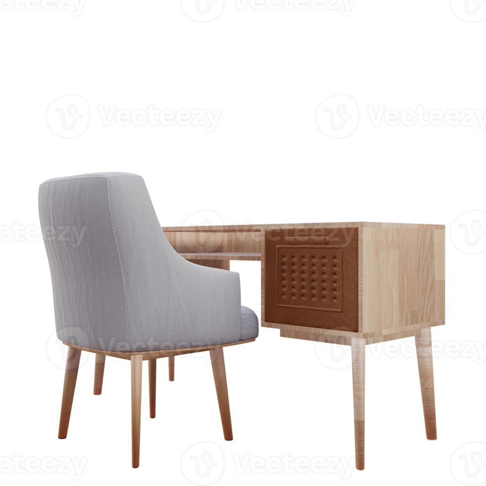 3 D illustration of chair set icon png